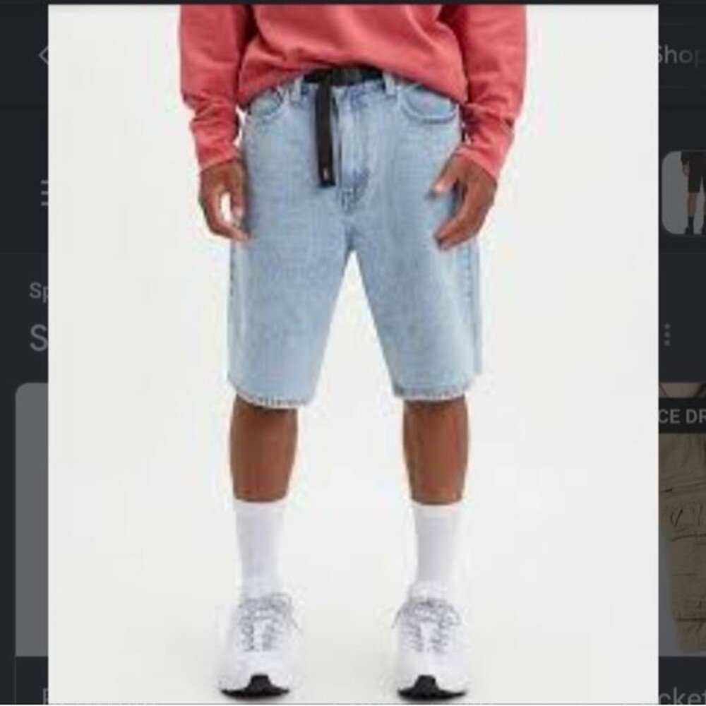 Levi's Shorts 40 Loose Fit Baggy Jorts 'Half Pant' Flex Denim Jeans 90s Vintage